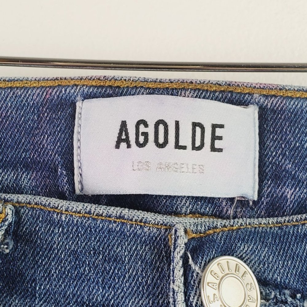 AGOLDE Sophie Raw Hem Ankle SKinny Destressed Jean Sz 25 - Picture 8 of 12